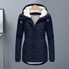 Winter Down Coat Padded with Hood And Pockets Zipper Closure Drawstring Parka Windproof Heat Retention Daily Cold Weather Outwear Jacket