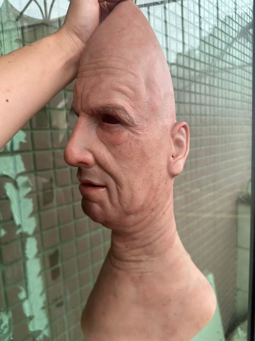 

Очень реалистичная мягкая силиконовая маска, имитирующая маску дедушки #KingFace FX Manson MASK