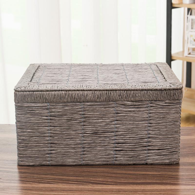 Woven Paper Rope Imitation Rattan Storage Baskets Small