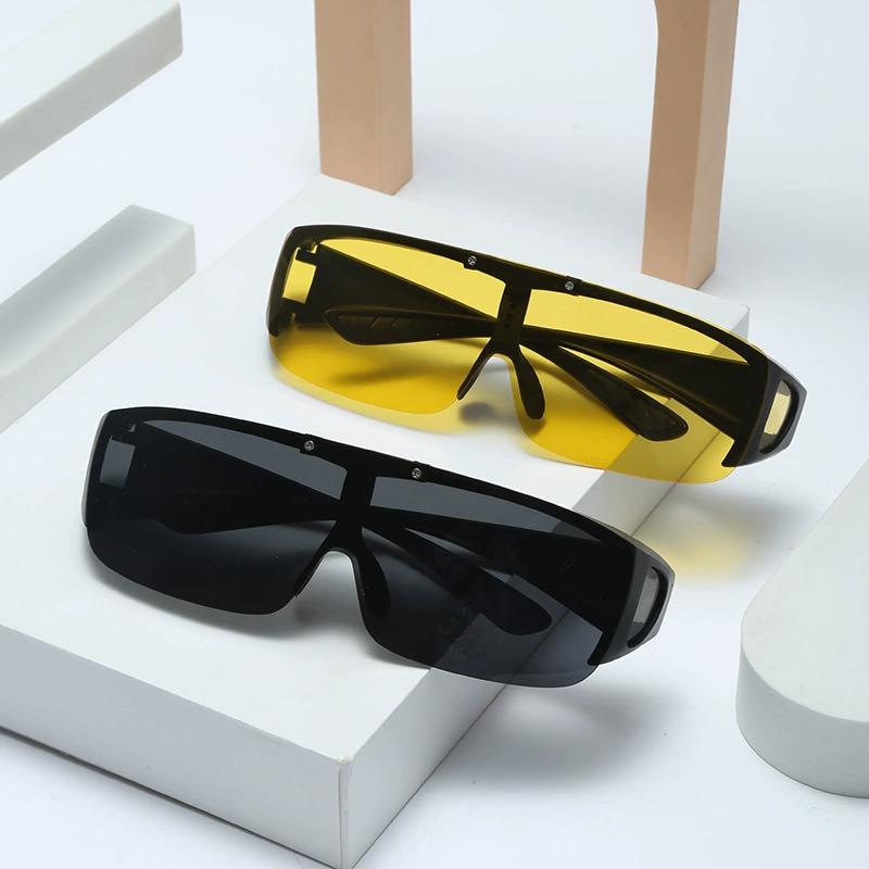 Motorcycle Riding Sunglasses – Polarized Flip-Up Lens UV400 Protection Fits Over Eyeglasses (Men & Women)