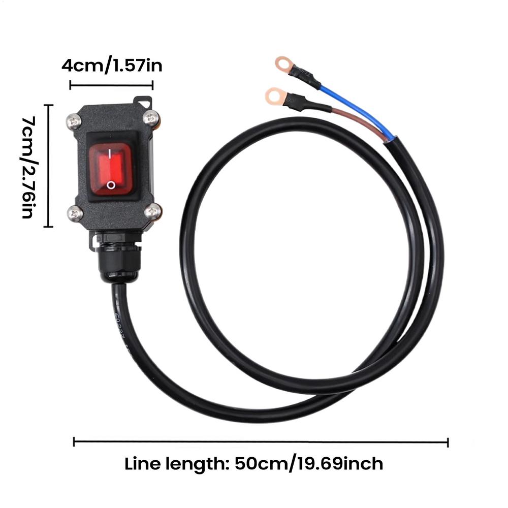 30/50/100cm Motorcycle Battery Disconnect Waterproof Automotive Battery Disconnect 12V/24V Cut Off Power Blocker For Marine Boat
