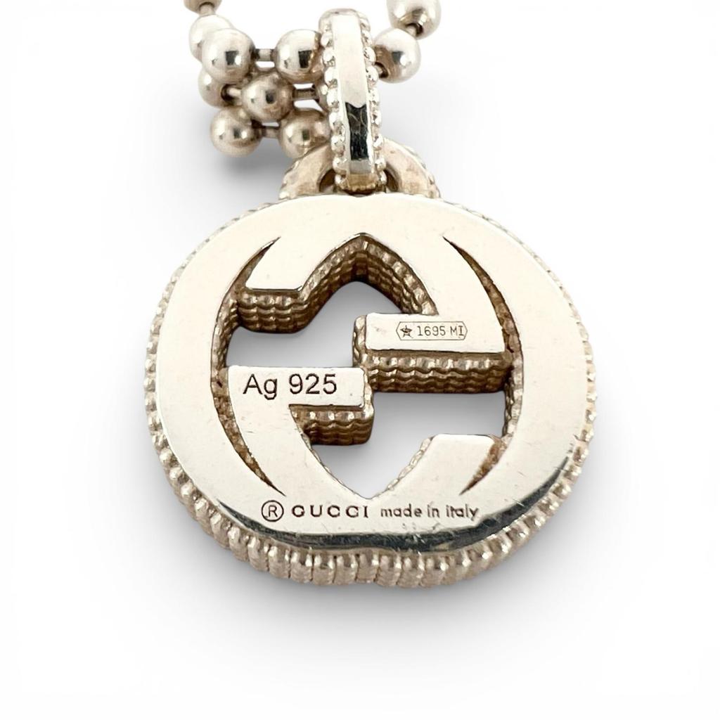 GUCCI Necklace bronze Women Interlocking G Ball Chain used