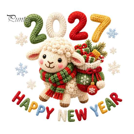 New Year Glass Decals Happy Window Cling, 2027 Crochet Sheep Snowflake Holiday Decor Sticker Glas Sticker, Reusable Christmas Decoration Static Decal