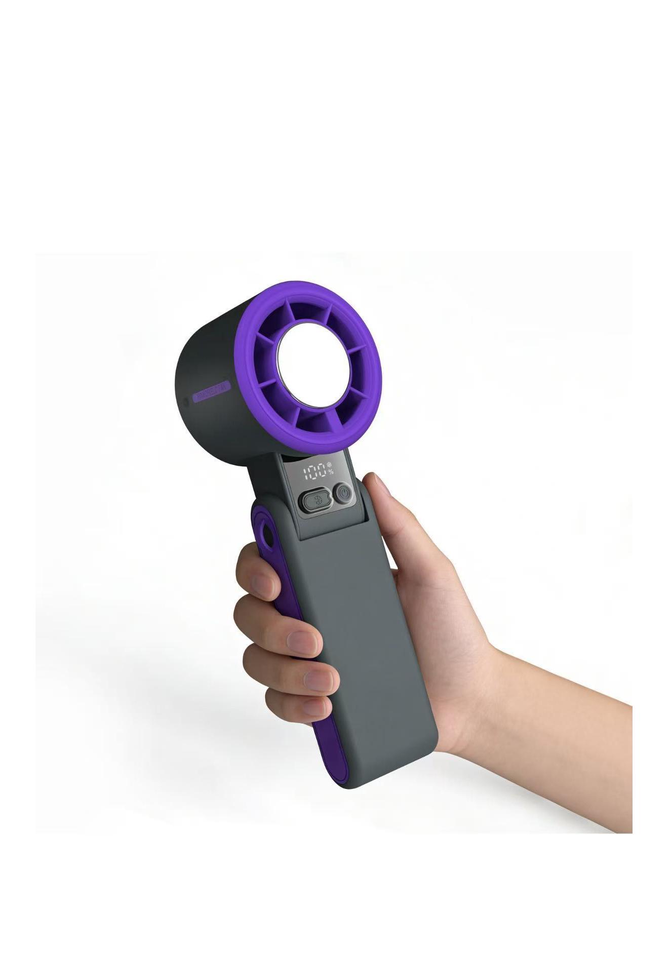 

2025 Powerful Foldable Handheld/Neck USB Fan with 100 Speeds & Ice Pack Cooling 183*62.22*57.54 [3600mAh] чёрный