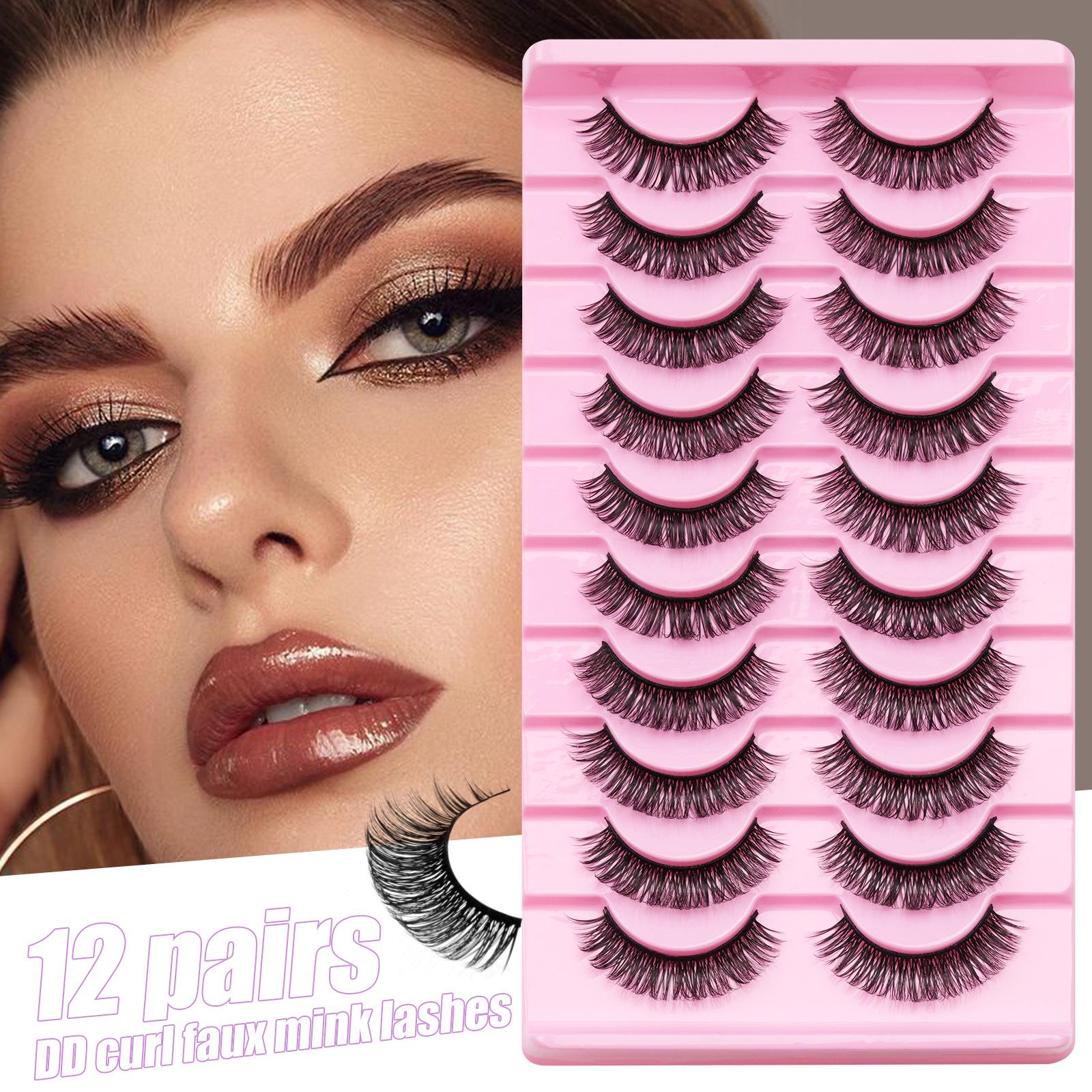 

European & American Style Thick 3D Curled False Eyelashes - Photogenic Russian Design