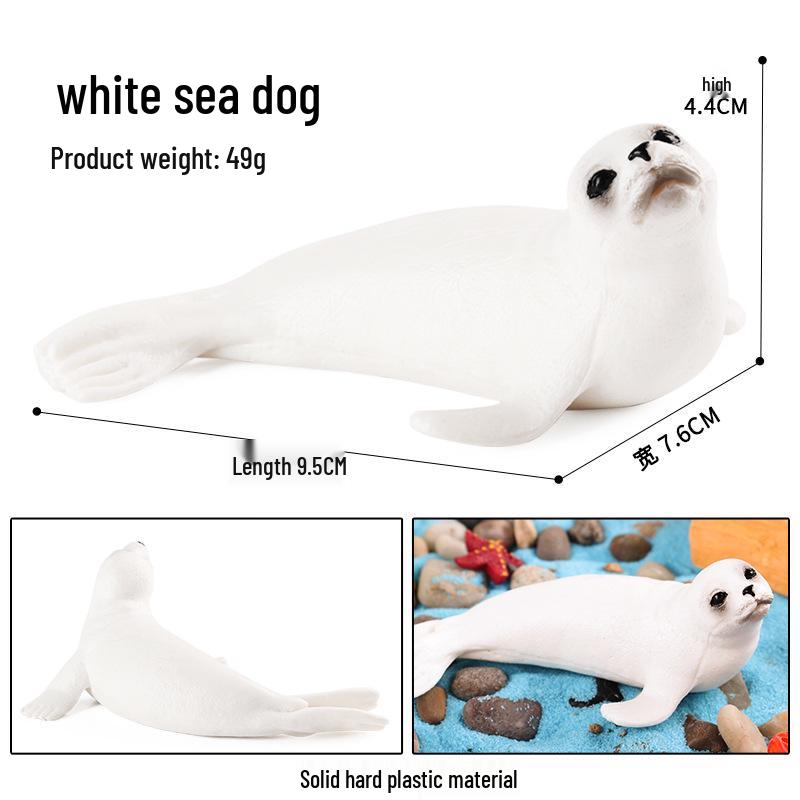 Early Childhood Marine Animal Simulation Toys - White Whale & Great White Shark Models
