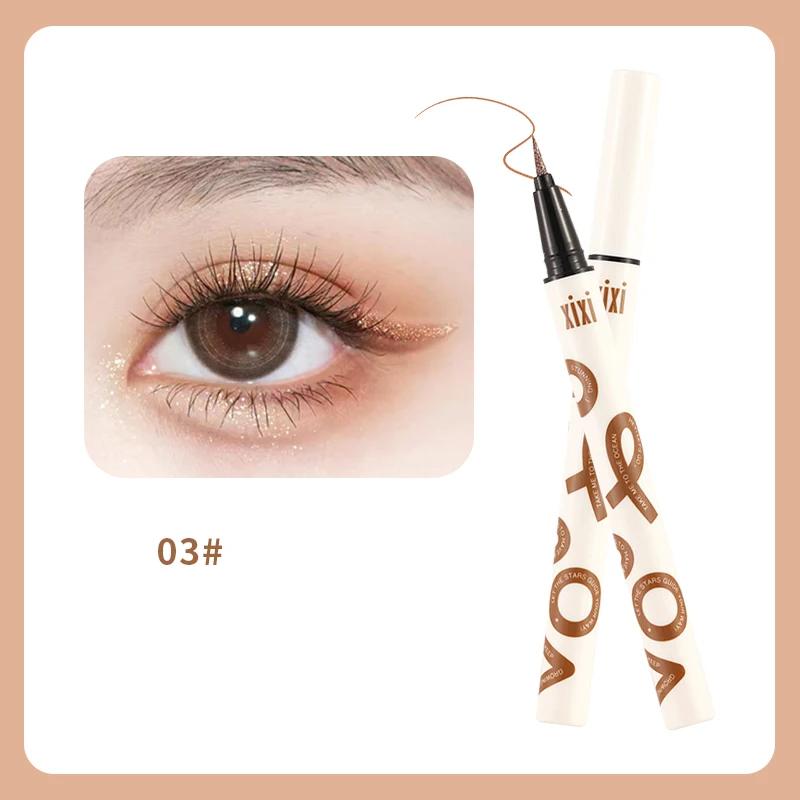 Liquid Aurora Blue Shiny Eye Liner Pen Glitter Phosphorescence Pigment Waterproof Shimmer Sparkling Eyeliners Diamond Eye Makeup