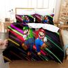 3D Printing Duvet Cover M-Mario 3D Exquisite Game Cartoon Bedding Set With Zipper Comforter Bed Youth Home Decor Kids Boys Gift