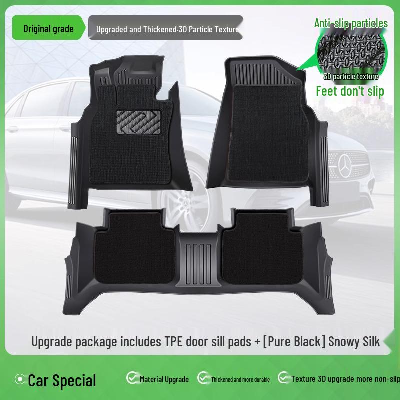 Waterproof TPE Car Floor Mats for Pentium B30 (2016-2018), One-Piece Molded with Door Sill Coverage