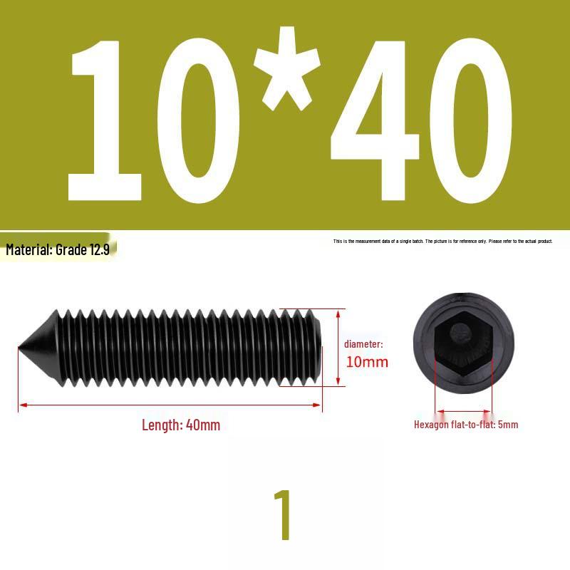 12.9 Edelstahl 304 Innensechskant Kegelspitze Gewindestift M2/M3