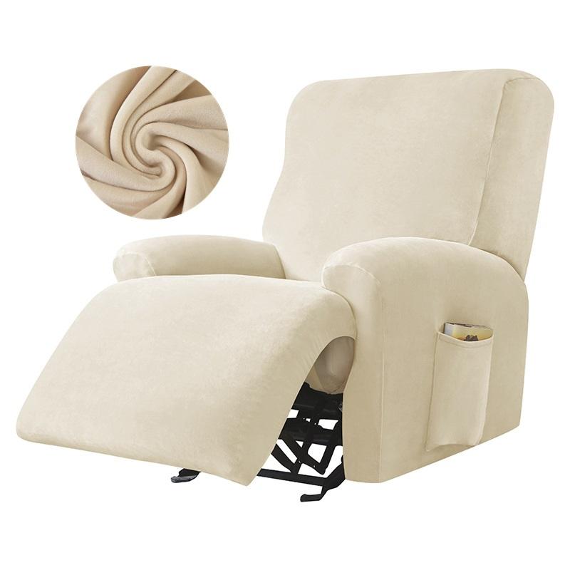 1/3Seater Soft Velvet Recliner Sofa Slipcovers Home Decor Relax Armchair Cover Stretch Dust-proof Reclining Couch Covers Hotel