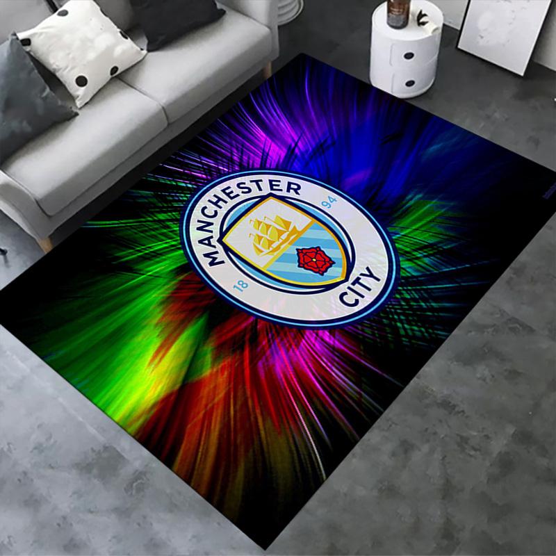 Manchester City FC Carpet Rug for Living Room Bedroom Home Sofa Decoration,Kids play Non-slip Floor Mat