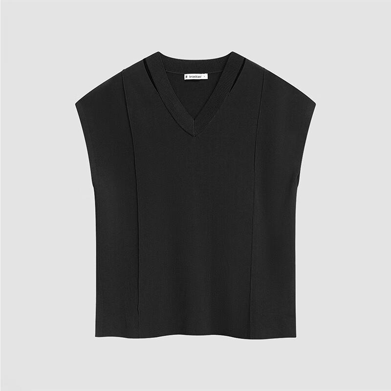 Broadcast Women's Black Knitted Layered Vest