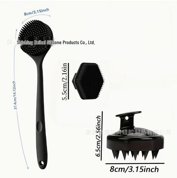 Upgraded Silicone Exfoliating Bath & Scalp Scrubber