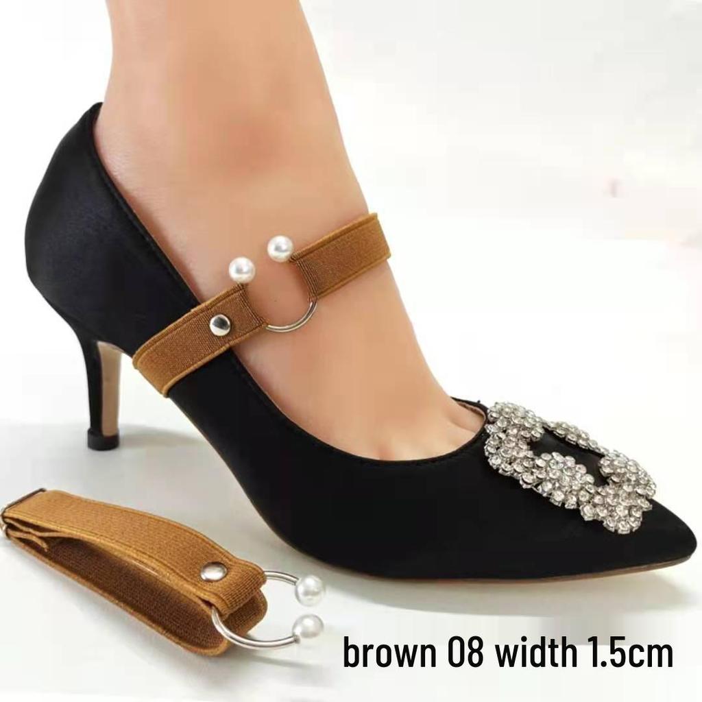 Lacets Ajustables à Boucle Perle Anti-Chute Élastiques pour Chaussures Surdimensionnées