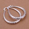 Fine 925 Silver Luxury 5cm Big Circle Hoop Earrings For Women Charms Original Designer Party Wedding Jewelry Gifts