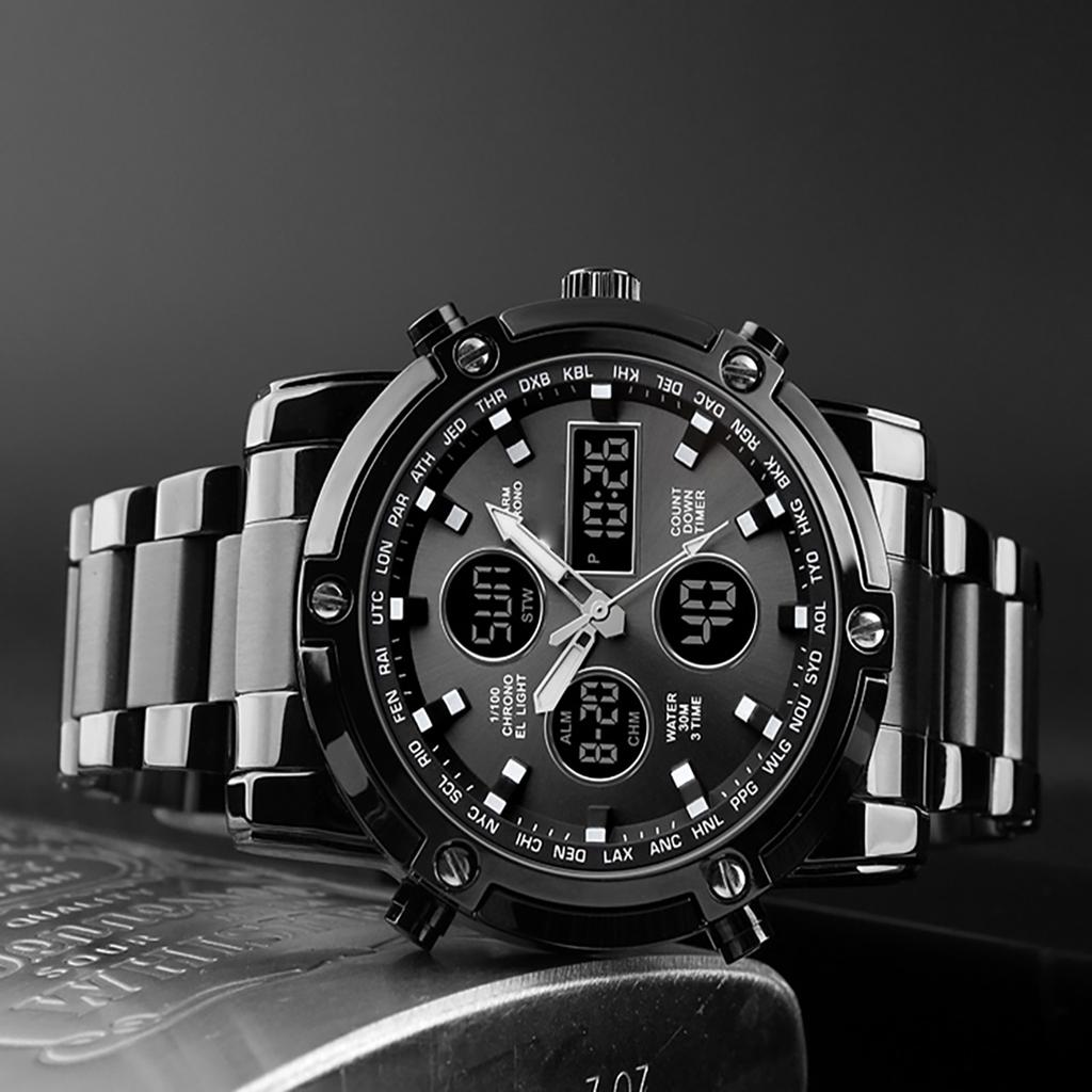 SKEMI 1389 Quartz Man Watch Unique Fashion Sport Casual Brand Quartz Clock Double Movement Stainless Steel Strap Waterproof Wrist Watch Relogio Mascul