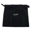 Celine Large Flap Wallet Logo Leather Purse Gurege Leather Women Used