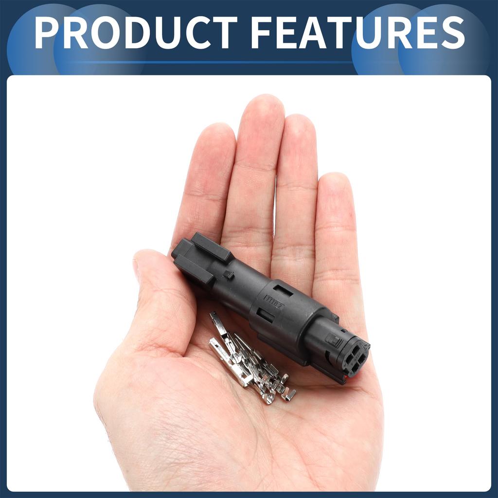 INFINAUTO 1 Set 4 Pin Headlight Waterproof Connector Plug 1.5mm Series Female Male Wire