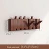 Solid Wood Wall-Mounted Piano Coat Rack with Entryway and Bedroom Hooks