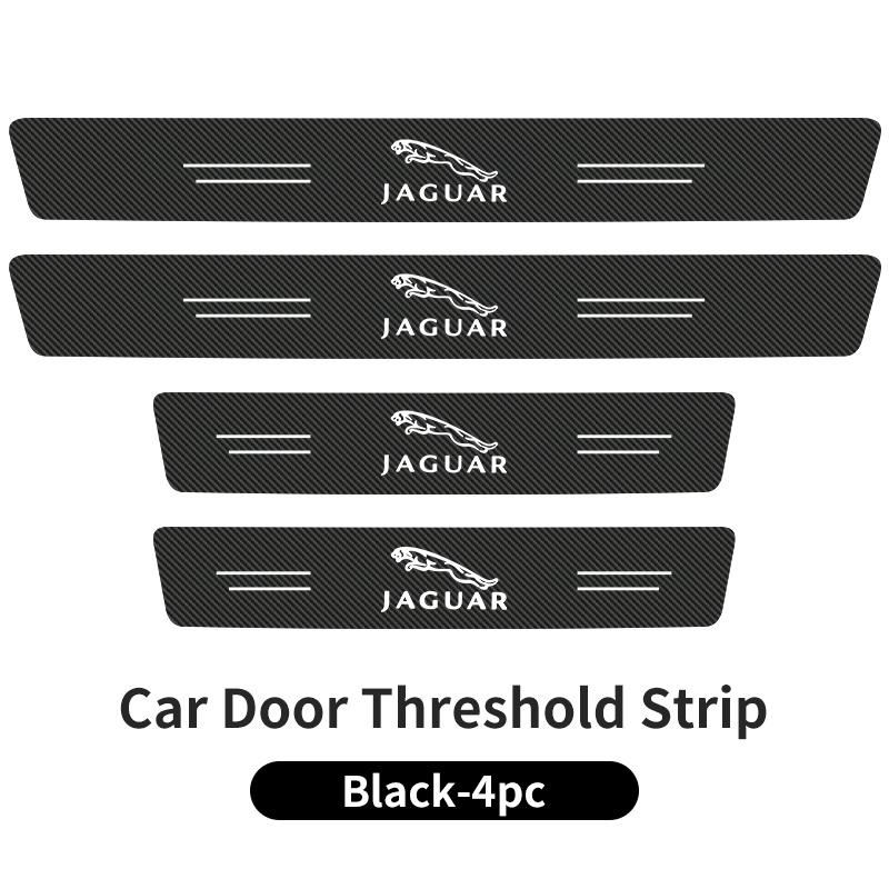 Car Door Sill Protector Stickers Carbon Threshold Strip Accessories For Jaguar XF XJ XFR XKR S-Type F-Type X-Type F-Pace I-Pace NN55