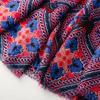 Female Bohemian Ethnic Style Scarf Herringbone Pattern Color Geometric Silk Scarf Travel Shawl Accessories
