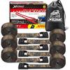 XSTRAP STANDARD Padded Cam Lock Buckle 6PK 8FT Powersports Tie-Downs Black Lashing Straps, Come With A Drawstring Bag, For Securing Cargo, Luggage,