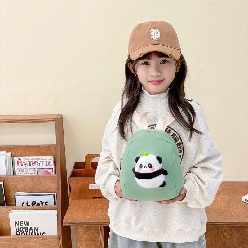 Panda Fashionable Plush Backpack For Boys And Girls Featuring Cute Design Cartoon