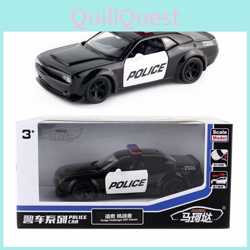 Police Challenger Car Model With Opening Windows For Kids Collectors And