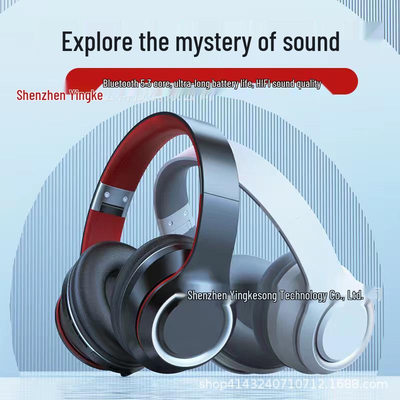 

Huaqiangbei DR90 Over-Ear Wireless Bluetooth Headphones with Heavy Bass DR90 чорний/червоний