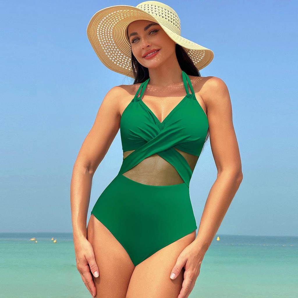 Damski jednoczęściowy strój kąpielowy jednolity push up bikini dla pań lato 2025 moda pływanie strój plażowy seksowne stroje kąpielowe ubrania