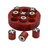 Shriji Crafts Premium Holz Rund Tic Tac Toe, Farbe Orange, Lernspielzeug