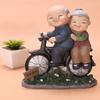 Hand-in-Hand Elderly Couple Figurine: Romantic Home Decor, Wedding or Valentine's Gift