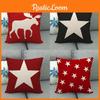 Super Star Pattern Cotton Linen Decorative Pillow Case With Bright Colors For Home
