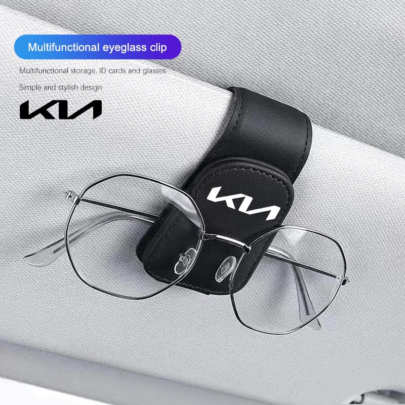 Car Visor Glasses Clip Glasses Storage Holder For KIA K3 Sportage Carnival K5 Seltos Pegas KX1 EV5 Sonet EV6 K4 EV3 Ceed K8 K9 Jlsz20