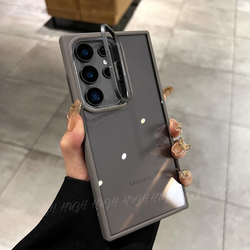 Applicable To Samsung S25ultra Mobile Phone Case S24ultra Magnetic Acrylic S23U Metal Frame Bracket