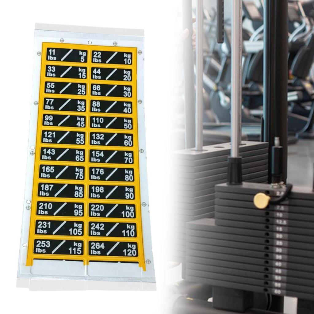 Weight Stack Labels Sticker Decals for Workout Resistance Trainers