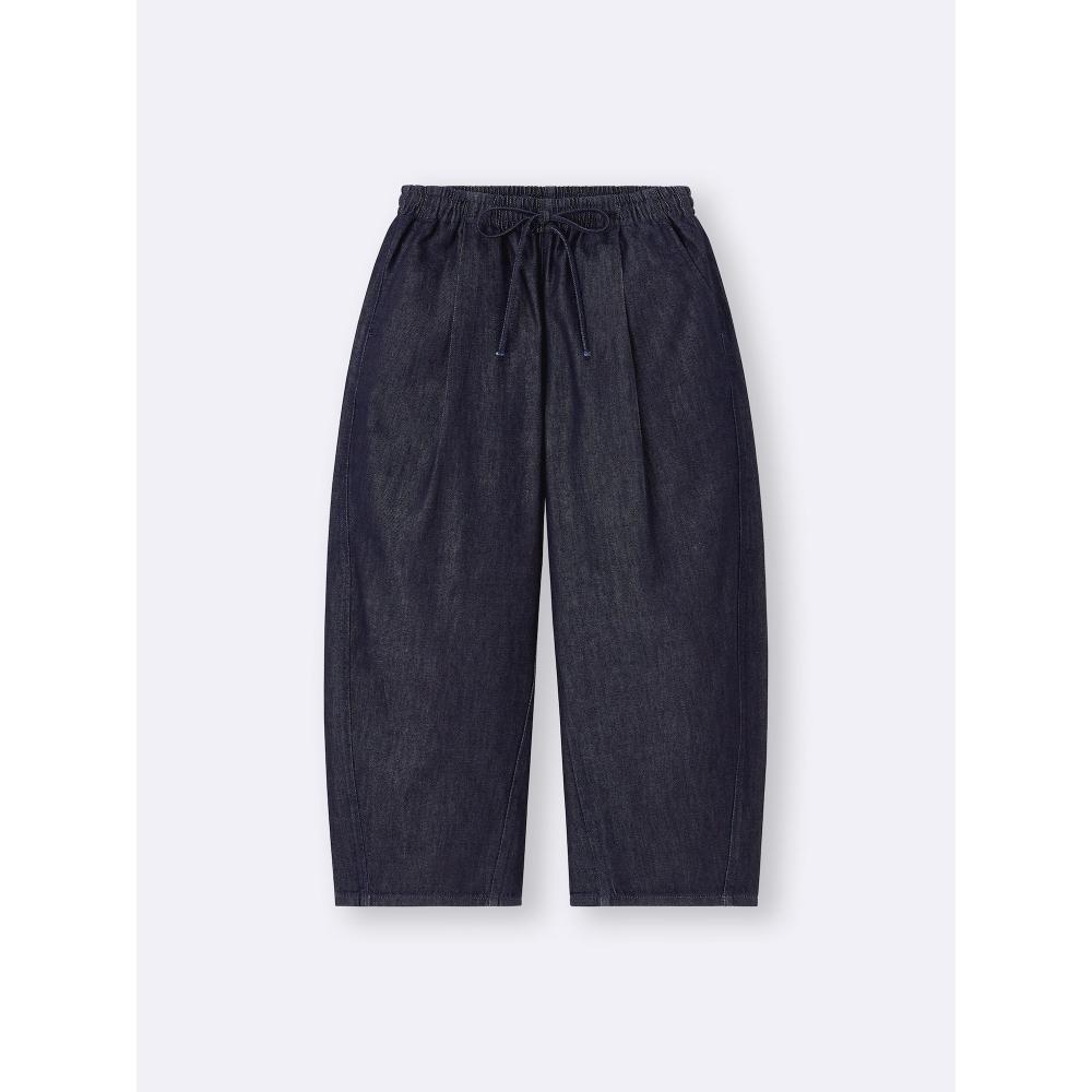 GU by Uniqlo Pantaloni scurți din denim deschis, model butoi, lungime 57,0 cm