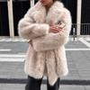 Winter Women's Mid To Long Synthetic Fur Coat