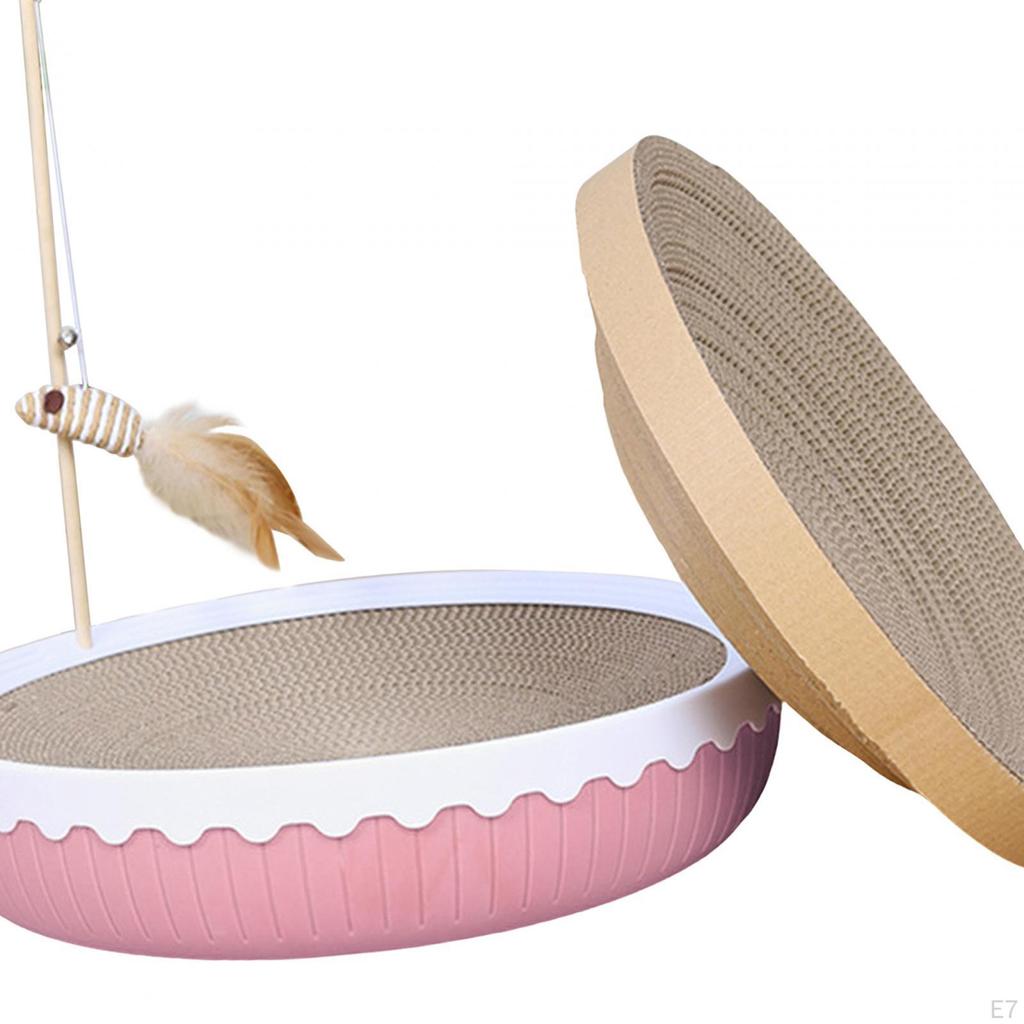 Cat Scratch Bowl Scratching Board Toys Round Indoor Training Sleeping Bed Non-slip