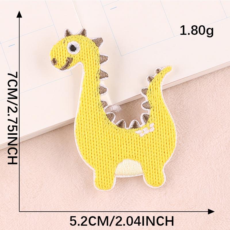 Dinosaur Embroidered Cartoon Cloth Patch - Self-Adhesive Clothing Accessory