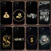 Money Gold Cash Art Design Phone Case For Apple iPhone 15,14,13,12,11,Pro,X,XS,Max,XR,Plus,Mini Soft Black Cover