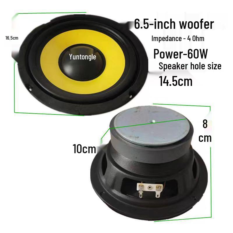Multi-Size Full-Range Midrange Bass Speaker with Heavy Bass and Aluminum Frame - Available in 3", 4", 5", 6.5", 8", 10", 12".