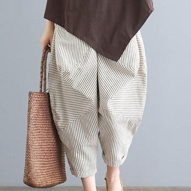 

Новые летние женские брюки-харен, тонкие, корейские, свободные, с рукавом «летучая мышь», стильная летняя женская одежда, повседневная 2XL