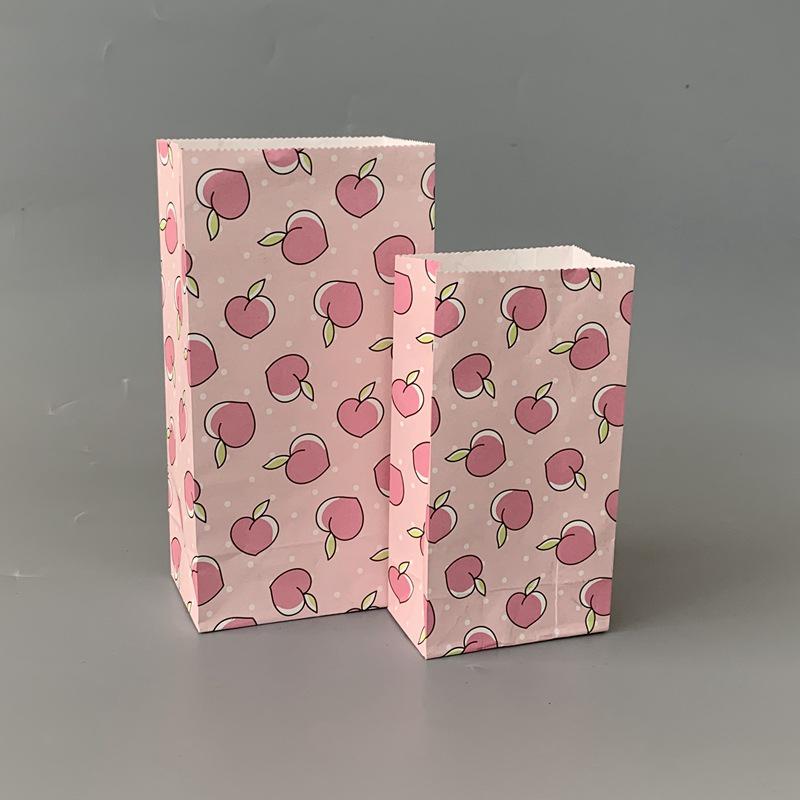 Small Floral Polka Dot Candy & Gift Paper Bag (Handle-Free, Flat Pocket for Cosmetics & Wedding Favors)