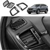 for CRV 2017-2022 Rear Air Condition Vent Outlet Cover Trim Sticker, Carbon Fiber Grain Style Interior Decorative Panel Frame Accessories for Honda