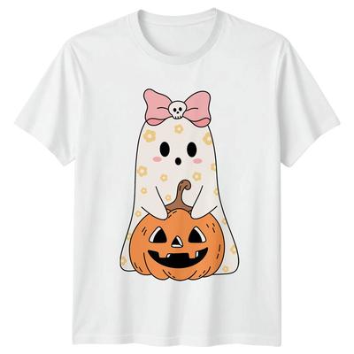 Unisexs TShirt Cute Halloween Ghost Pumpkin Halloween Gift For Her