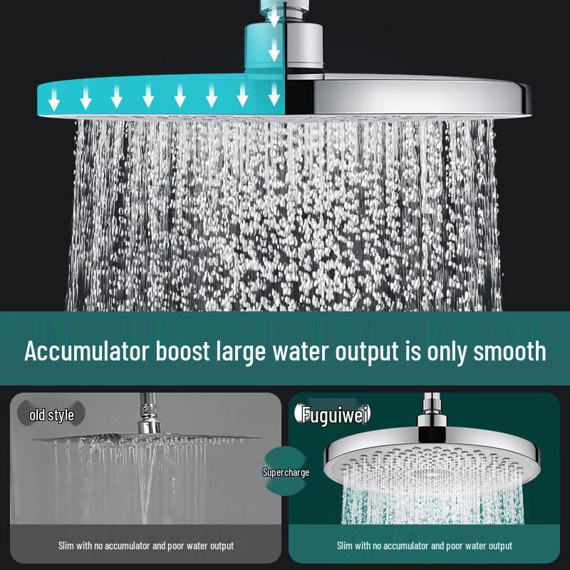 Shuogang Tiangong 13-inch Square Pressurized Rain Shower Head