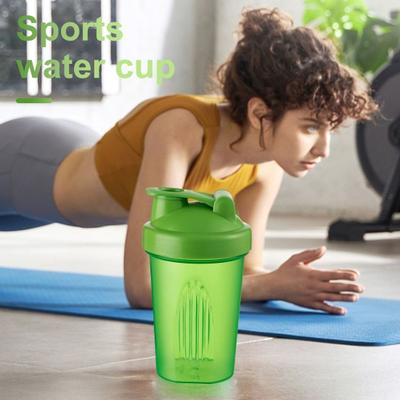 400 ml Sport-Wasserflasche, BPA-frei, Shaker-Pulverflasche für Protein, auslaufsicher, breite Öffnung