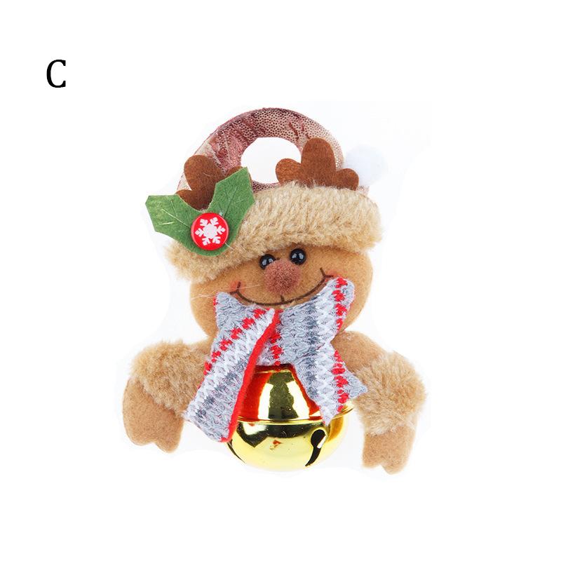 

Рождественский колокольчик, рождественская кукла, мультяшный металлический круглый колокольчик, украшение для рождественской елки